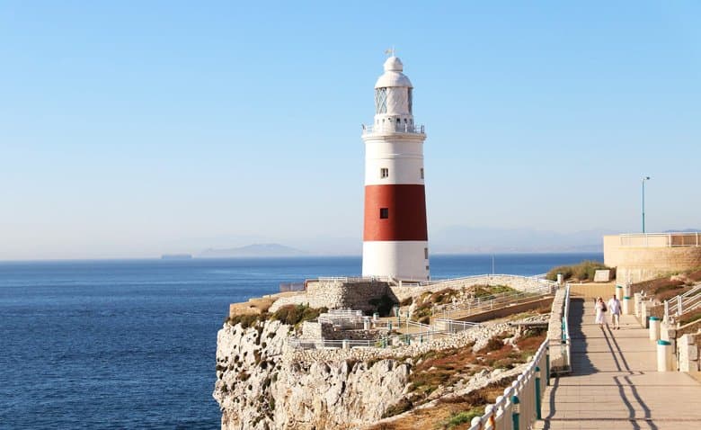 Europa Point lighthouse at the southern tip of Gibraltar